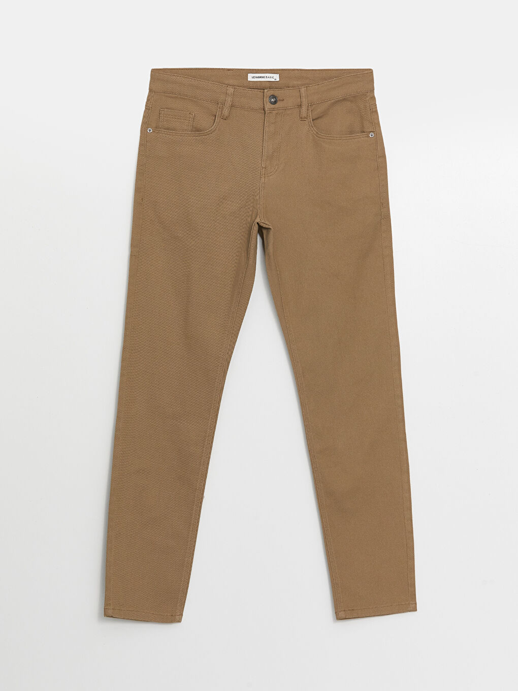 LCWAIKIKI Basic Koyu Bej Dar Kalıp Erkek Chino Pantolon - 5