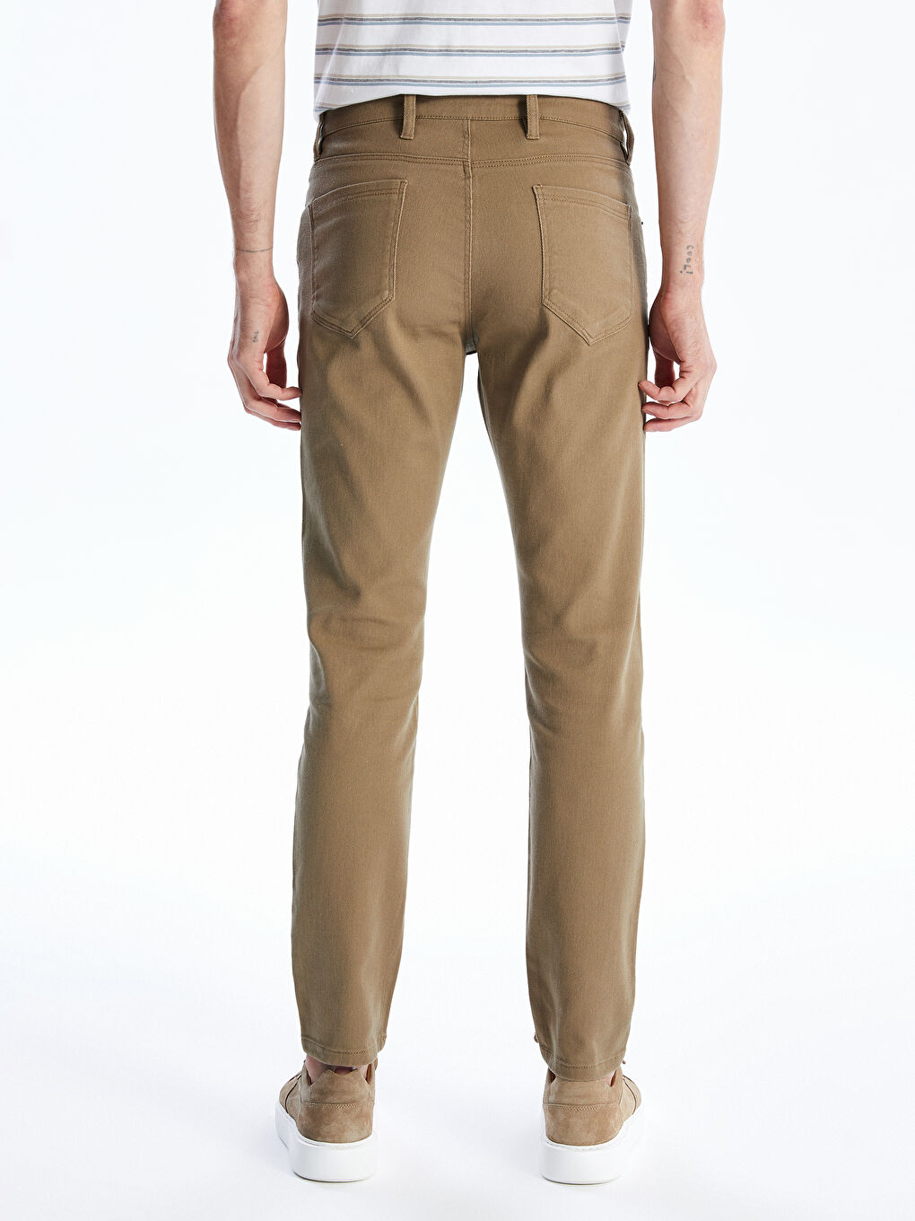 LCWAIKIKI Basic Bej Dar Kalıp Erkek Chino Pantolon - 4