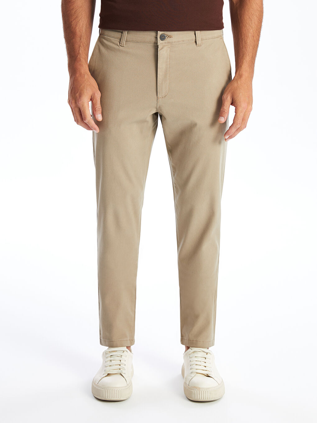 LCWAIKIKI Basic Bej Dar Kalıp Erkek Chino Pantolon - 2