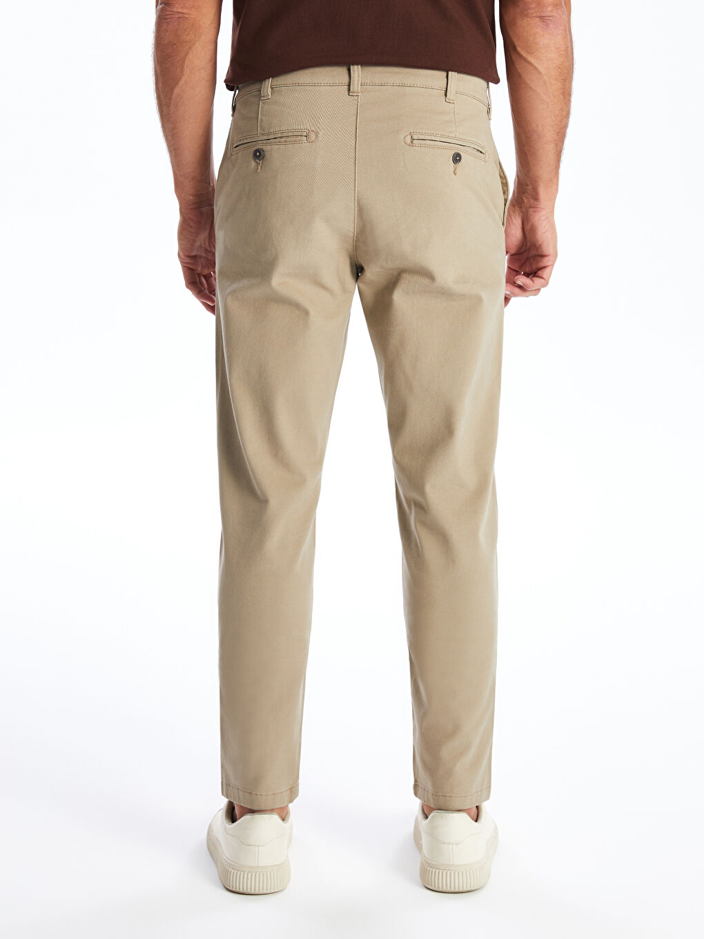 LCWAIKIKI Basic Bej Dar Kalıp Erkek Chino Pantolon - 3