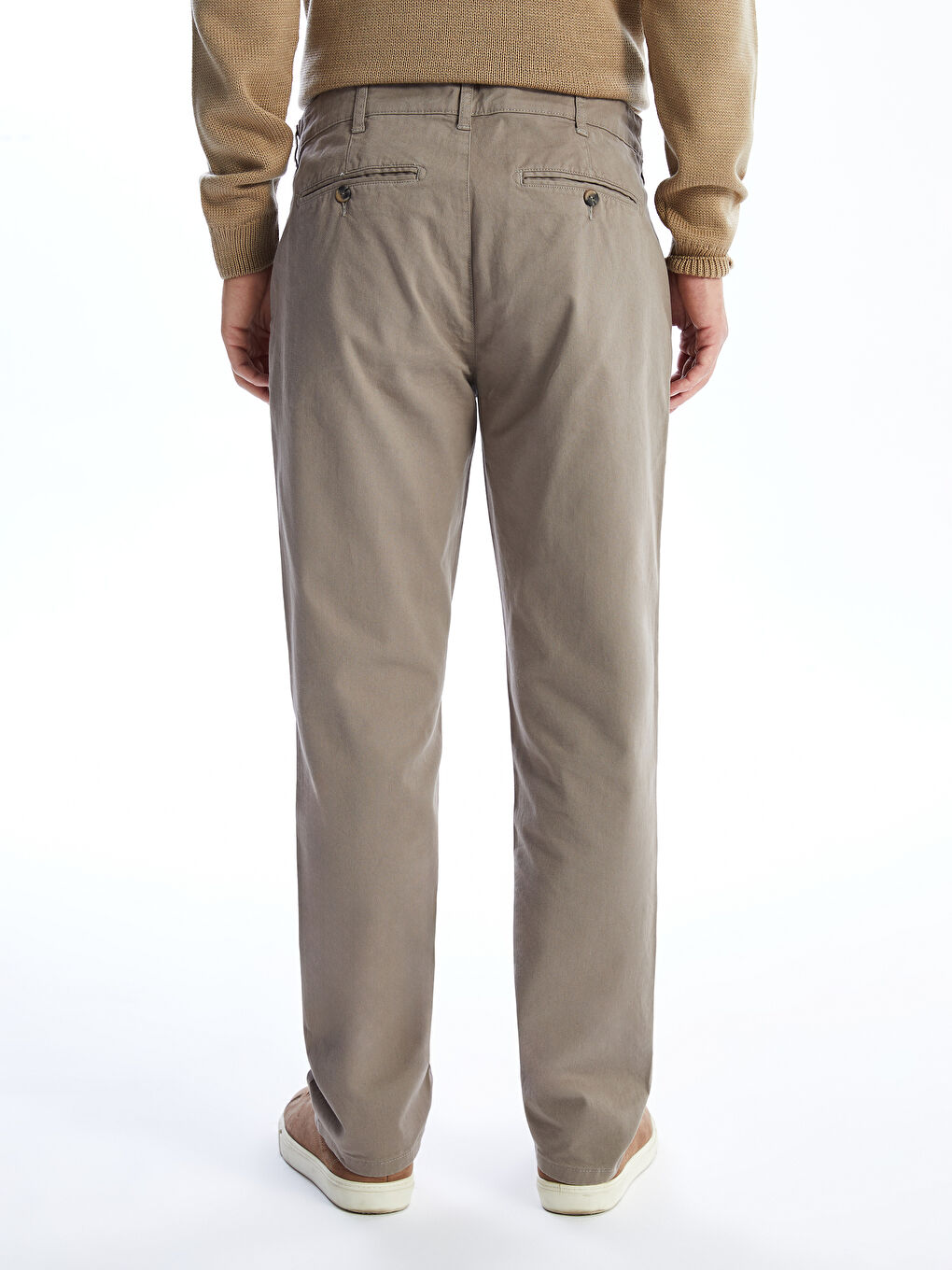 LCWAIKIKI Classic Koyu Bej Standart Kalıp Gabardin Erkek Chino Pantolon - 3