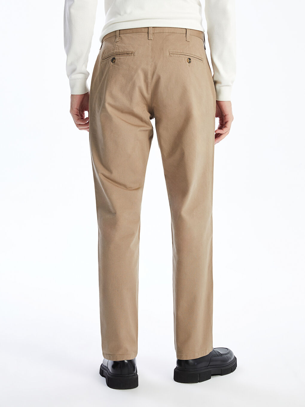 LCWAIKIKI Classic Bej Standart Kalıp Gabardin Erkek Chino Pantolon - 3