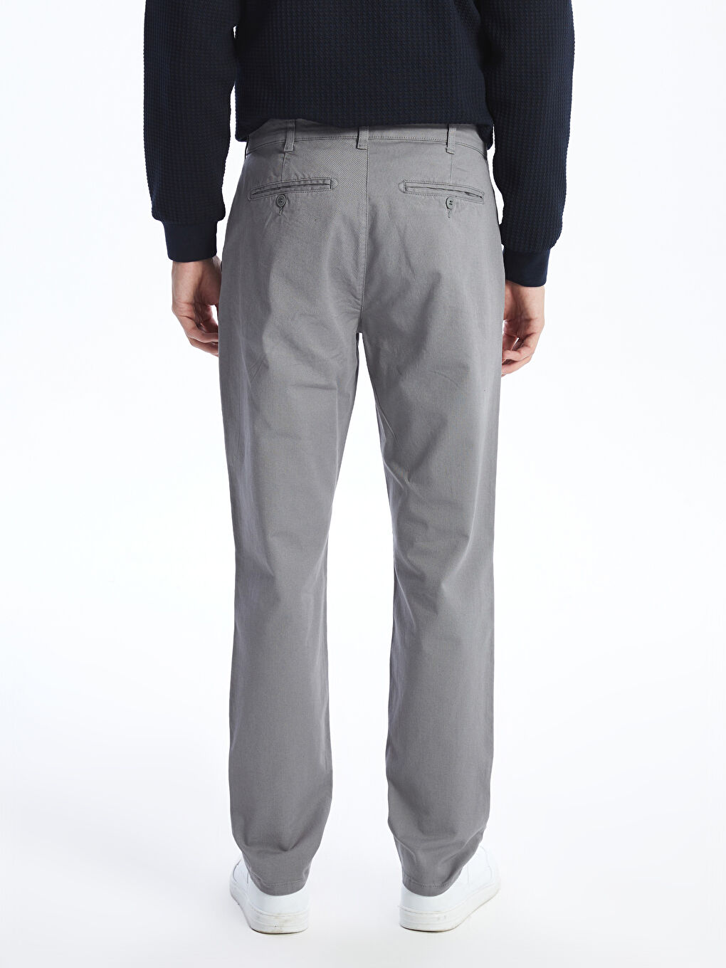 LCWAIKIKI Classic Gri Standart Kalıp Gabardin Erkek Chino Pantolon - 3