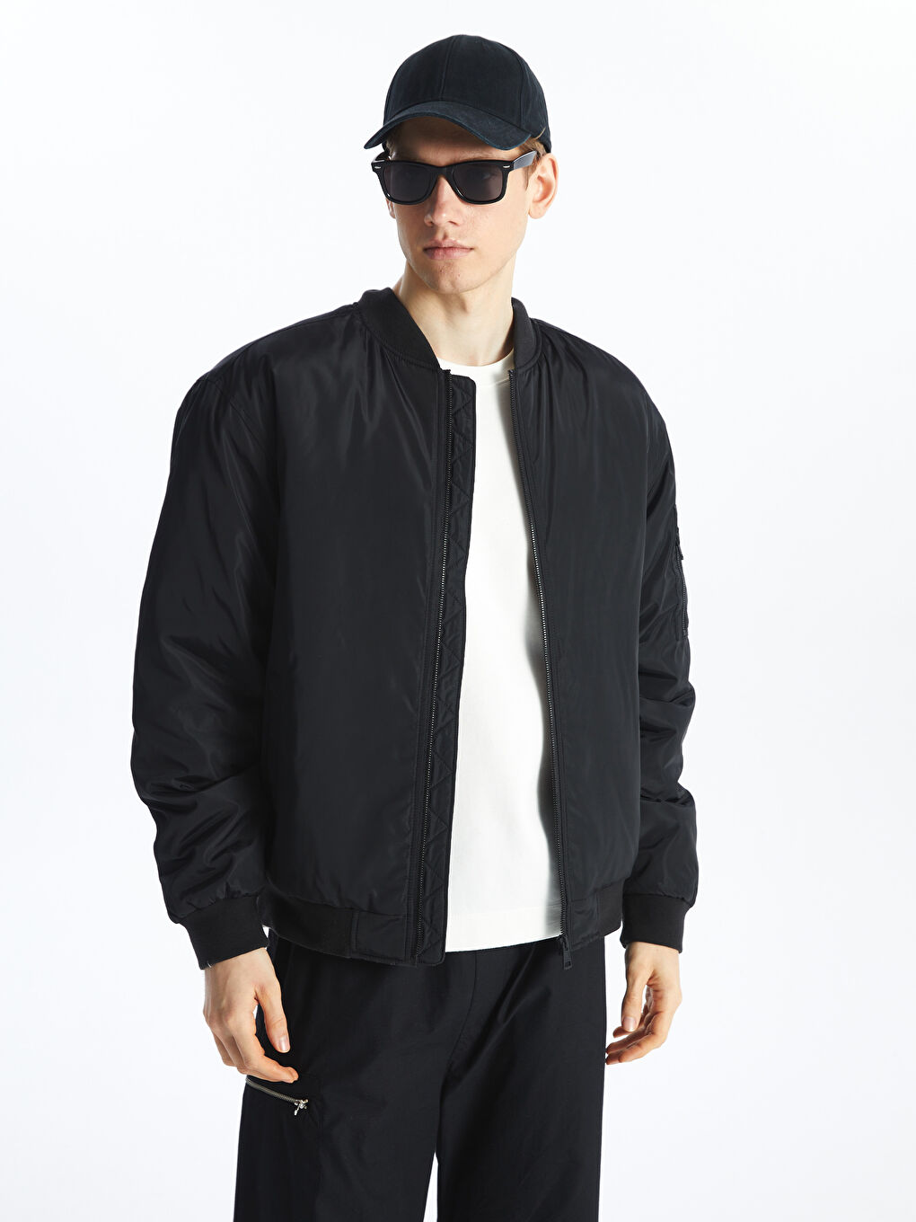 Rahat Kalıp Kolej Yaka Erkek Bomber Mont