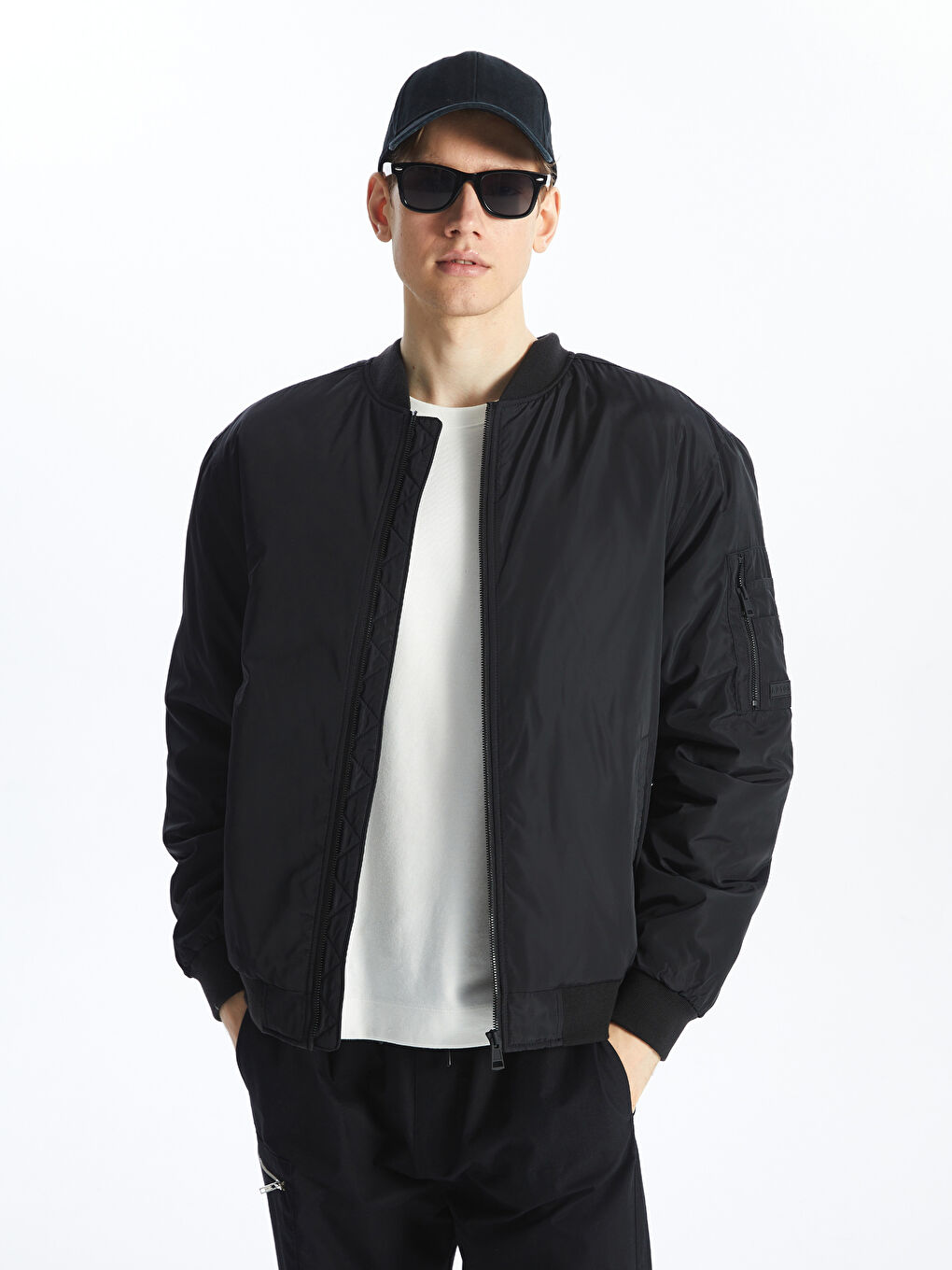 Rahat Kalıp Kolej Yaka Erkek Bomber Mont-1