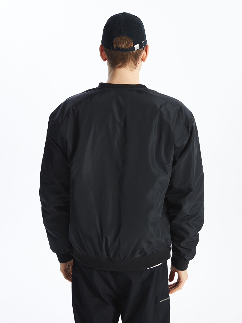 Rahat Kalıp Kolej Yaka Erkek Bomber Mont-5