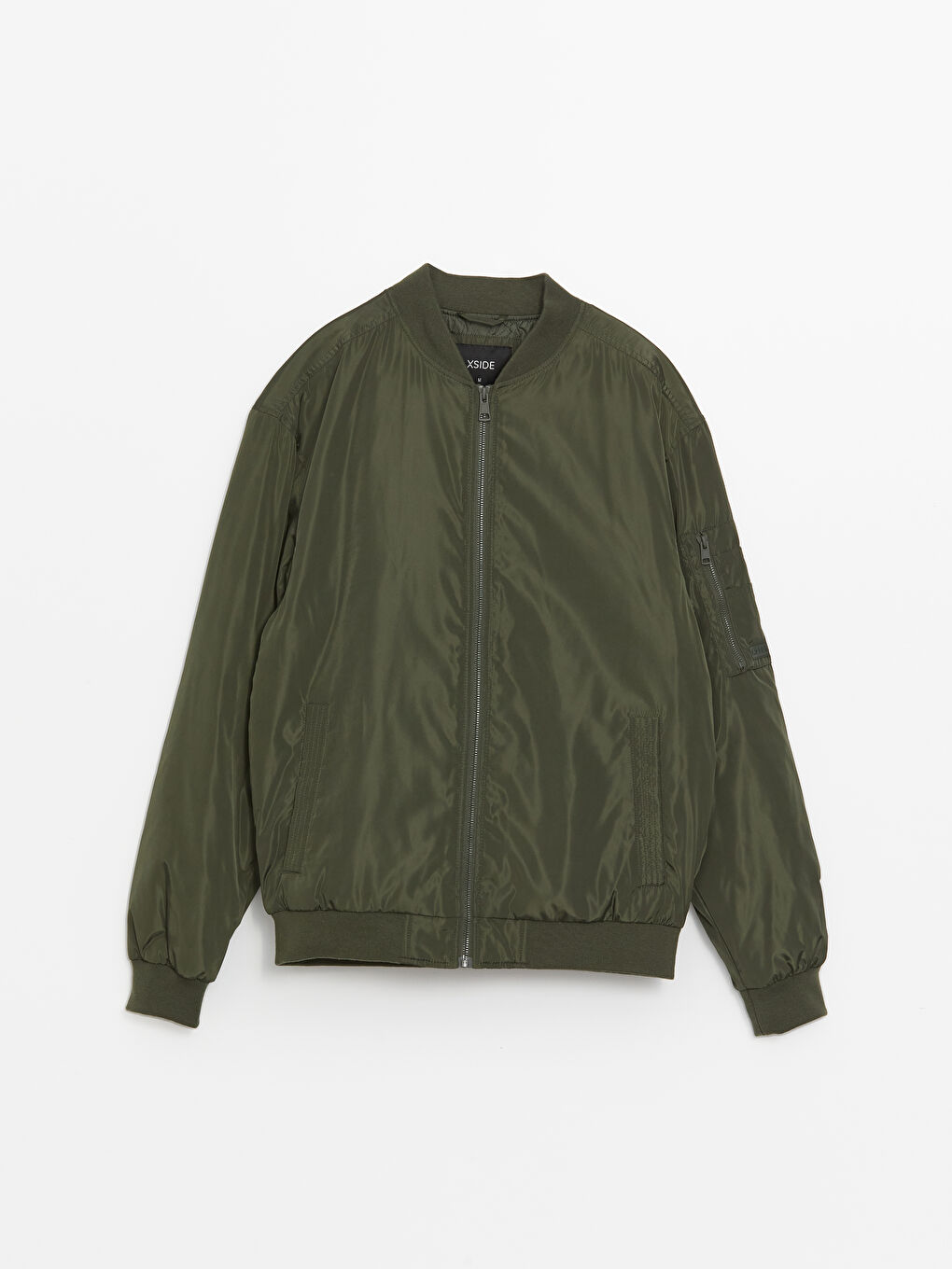 Relaxed Fit College Collar Men's Bomber Coat-7