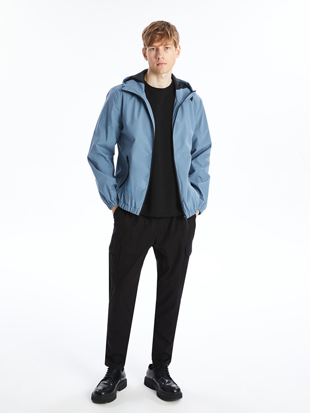 Manteau À Capuche Coupe Régulière Pour Hommes-1