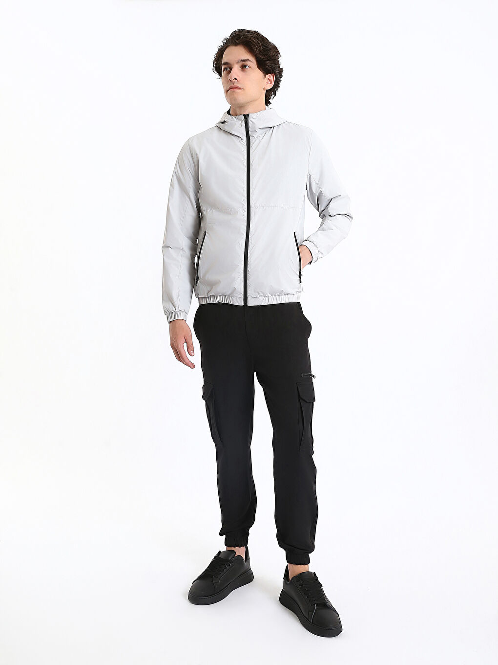 بالطو للرجال بفتحة عادية بكابوش-1