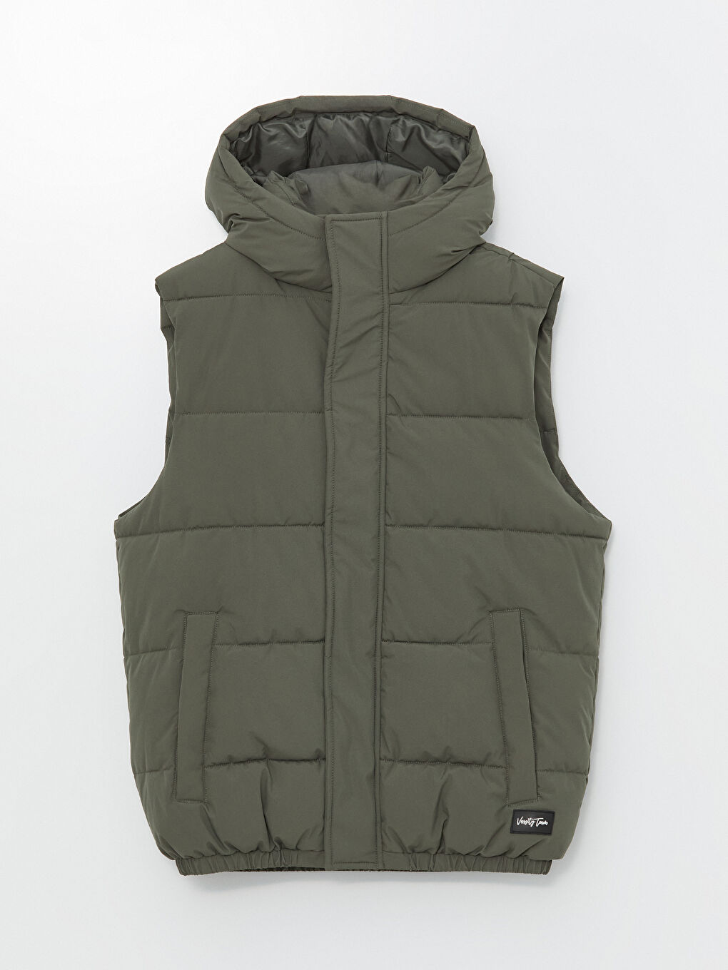 Regular Fit Hooded Men's Puffer Gilet-5