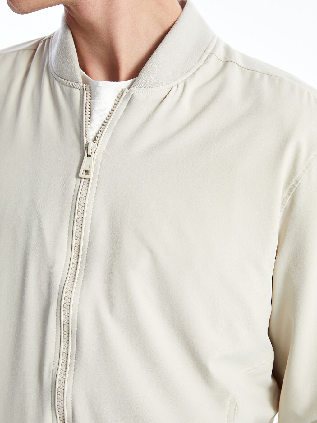 Standard Fit College Collar Men's Bomber Jacket-2