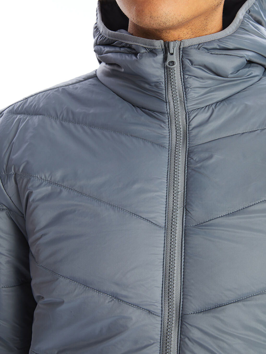 Slim Fit Hooded Men's Puffer Coat-2