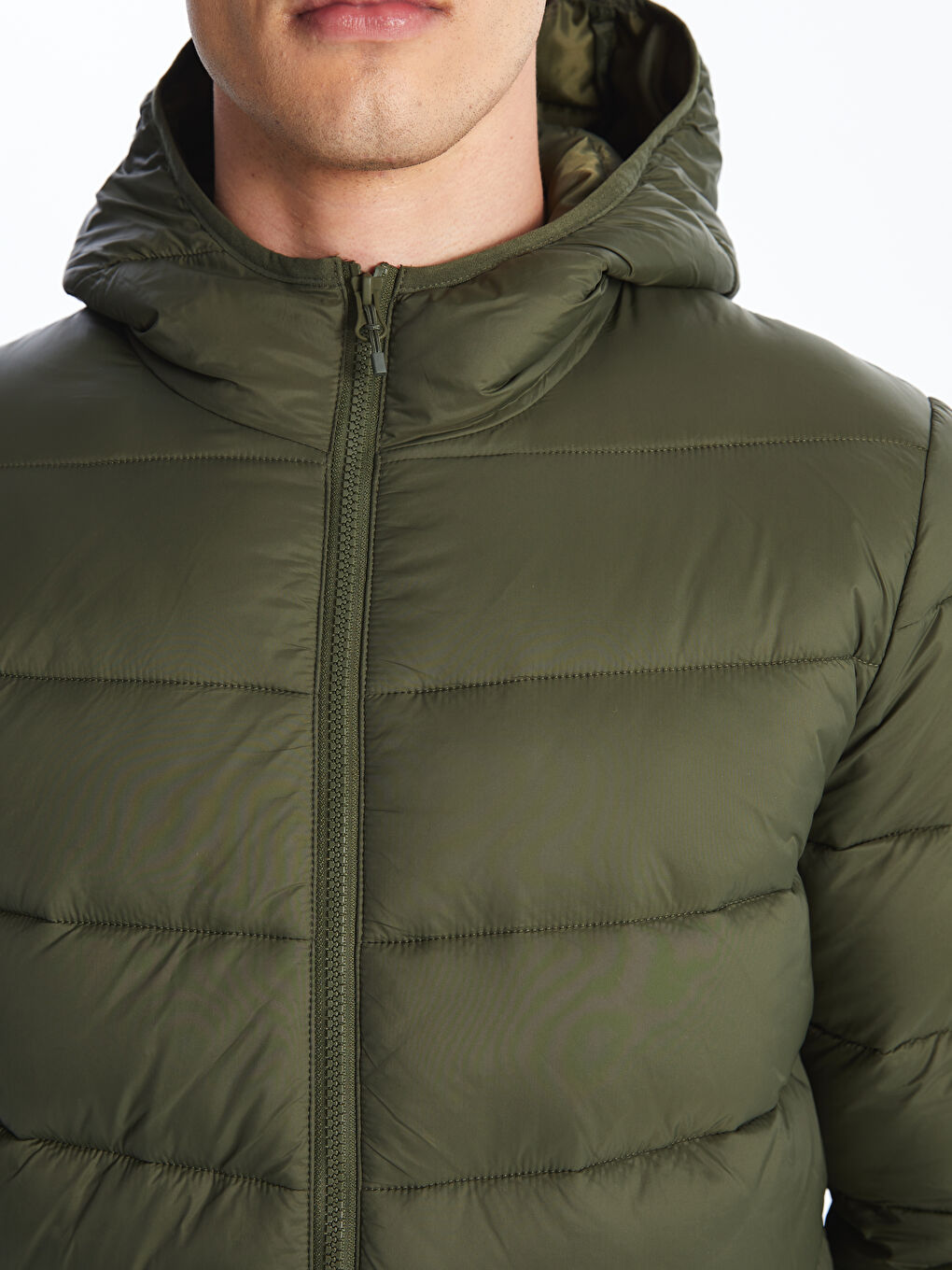 XSIDE Slim Fit Hooded Men's Puffer Coat -W40453Z8-HCZ