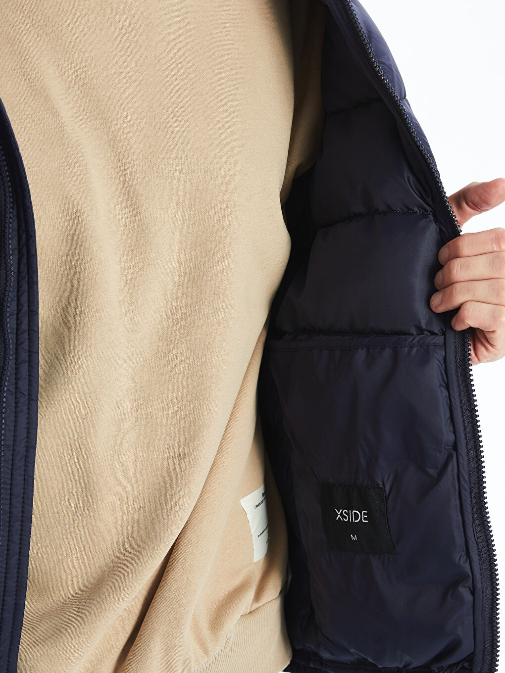 XSIDE Slim Fit Kapüşonlu Erkek Şişme Mont -W40453Z8-RFH