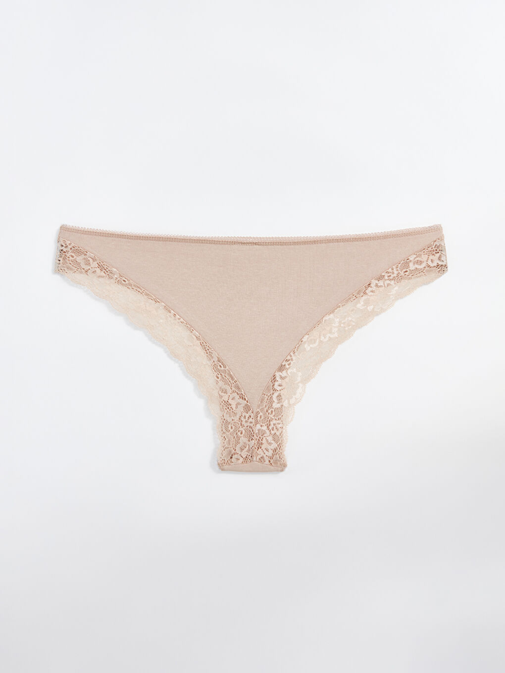 Pembe Düz Brazilian Külot-1