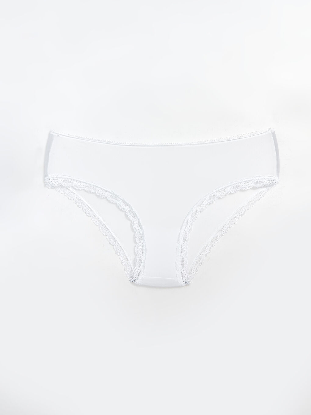 Beyaz Dantel Detaylı Hipster Külot