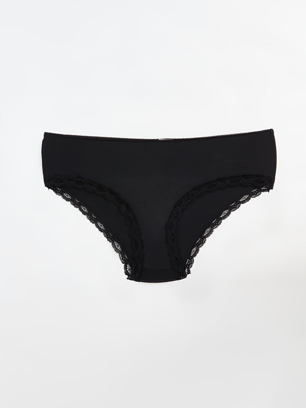 Siyah Dantel Detaylı Hipster Külot