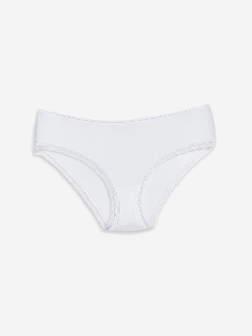Beyaz Dantel Detaylı Hipster Külot