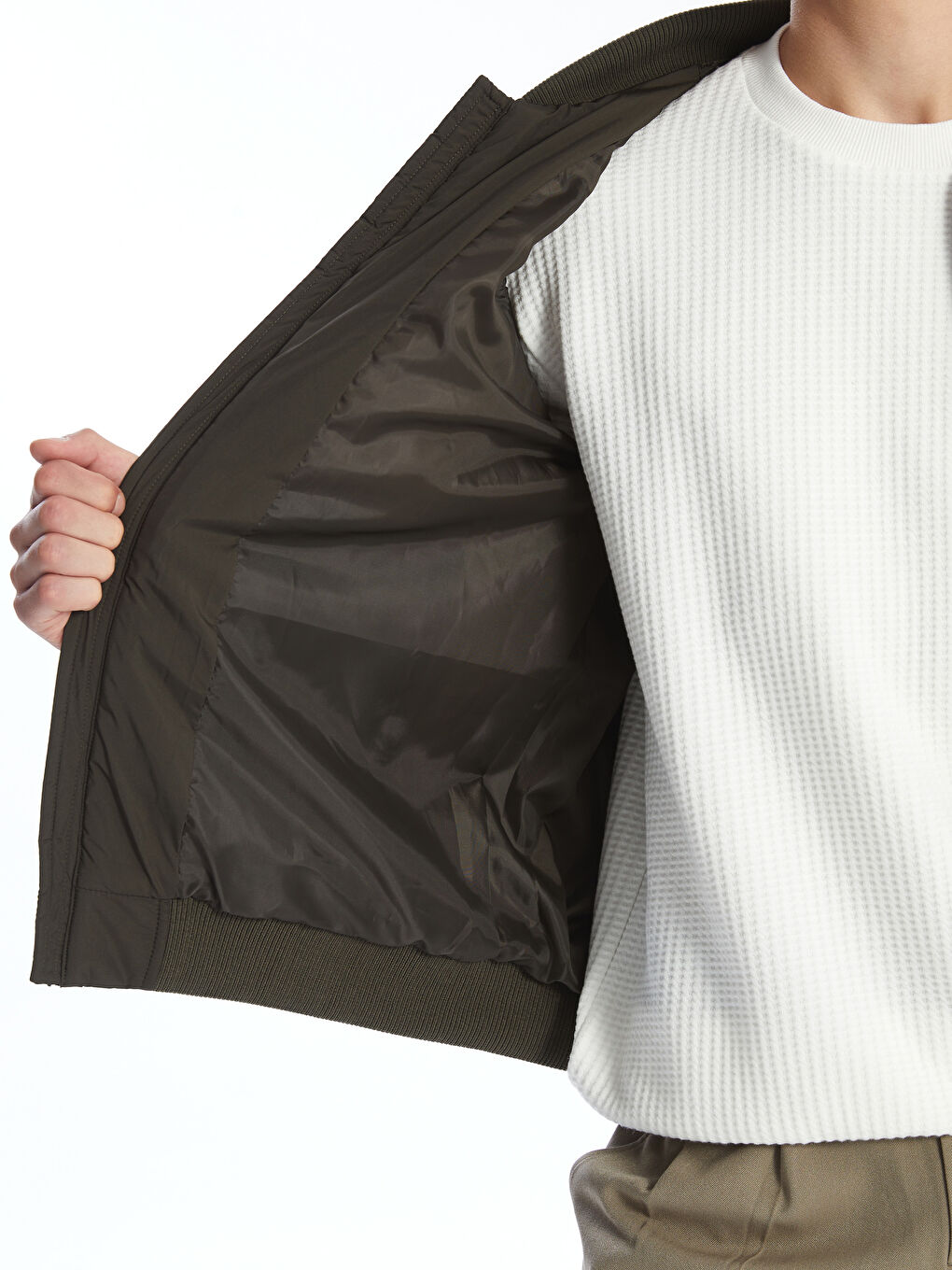 Palton pentru Bărbați cu Guler Colegiu și Croială Standard-2