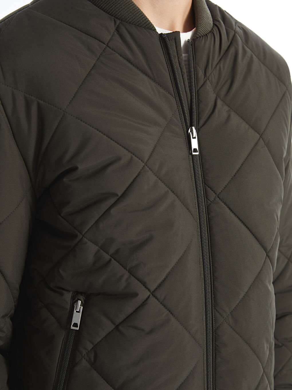 Palton pentru Bărbați cu Guler Colegiu și Croială Standard-3