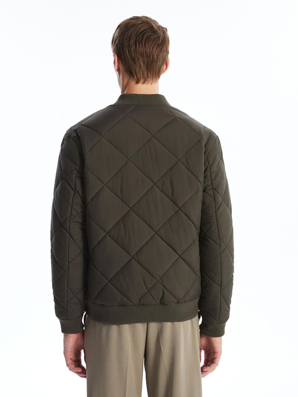 Palton pentru Bărbați cu Guler Colegiu și Croială Standard-4