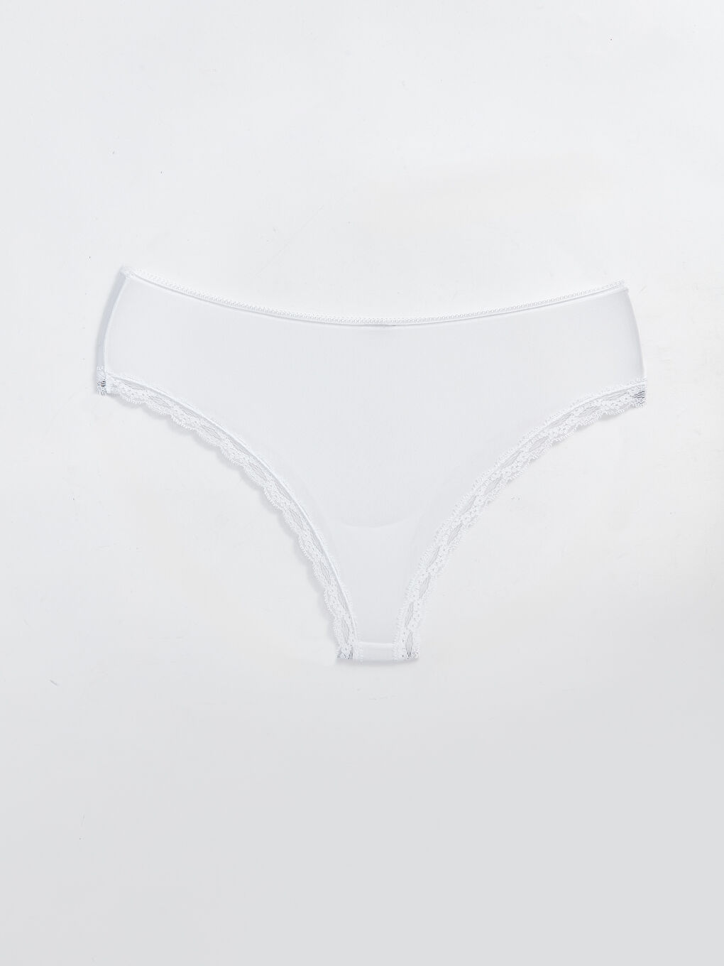 Beyaz Dantel Detaylı Brazilian Külot-1