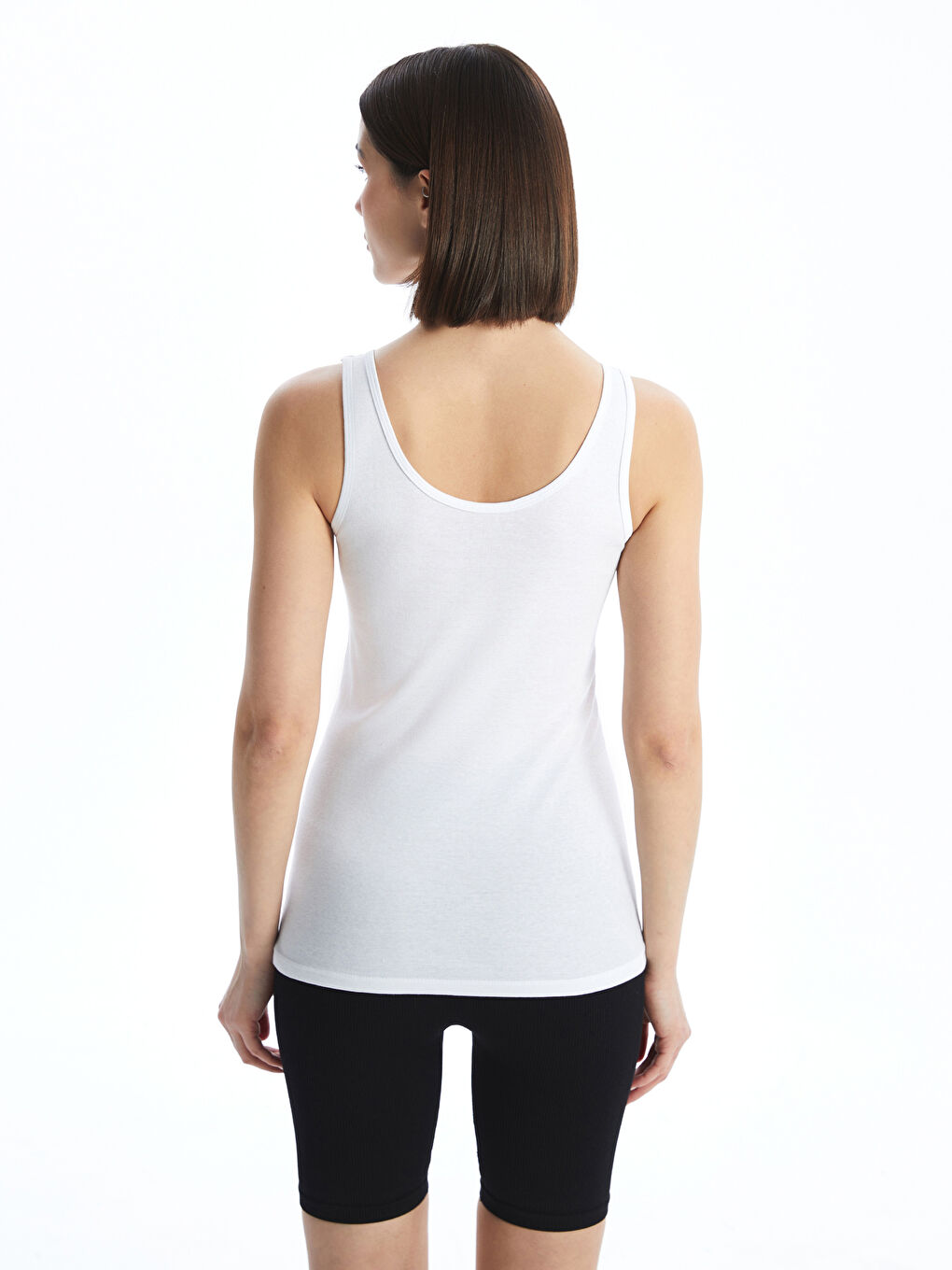 Beyaz U Yaka Kadın Atlet-3