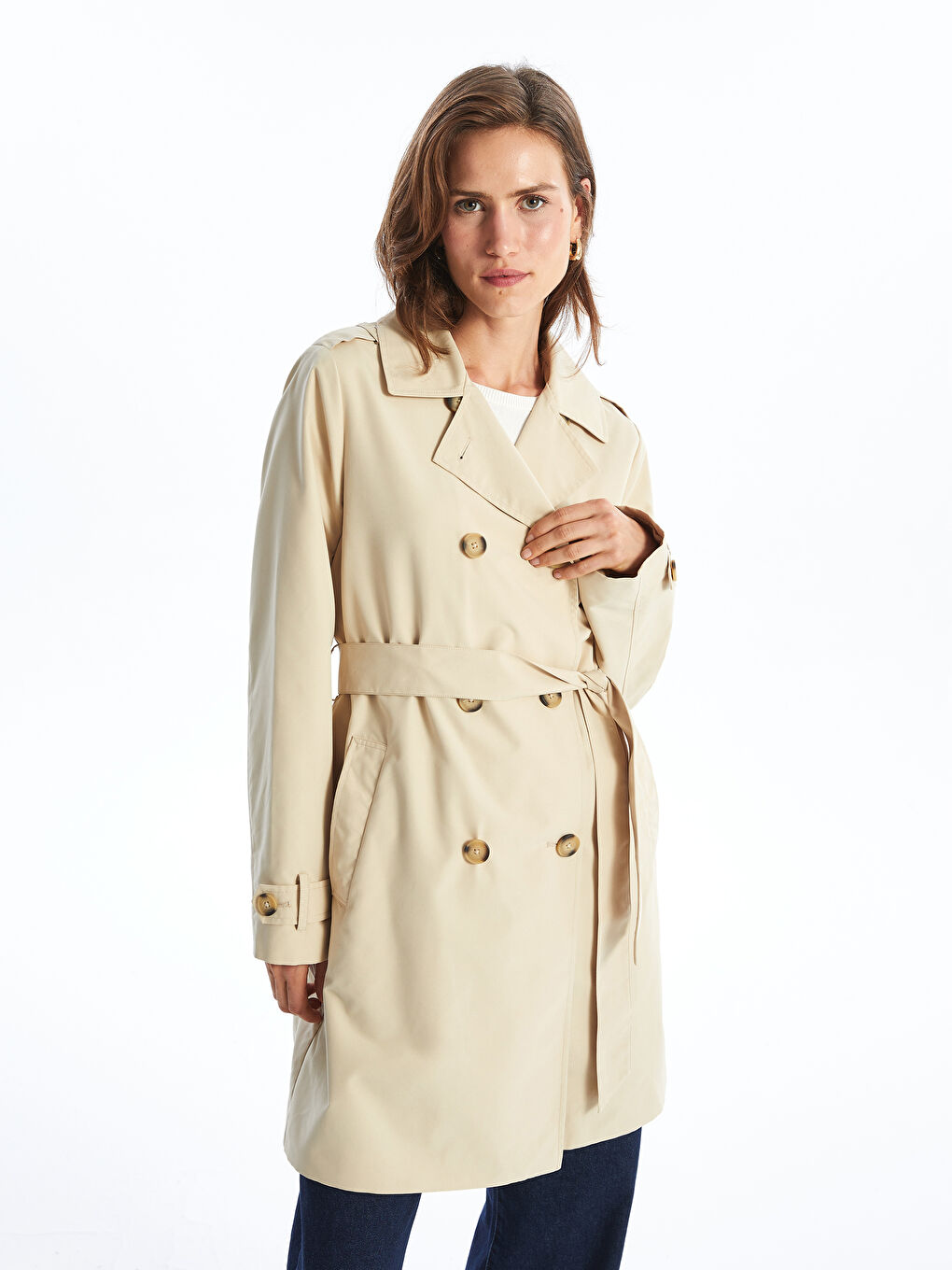 Jacket Neck Women's Trenchcoat