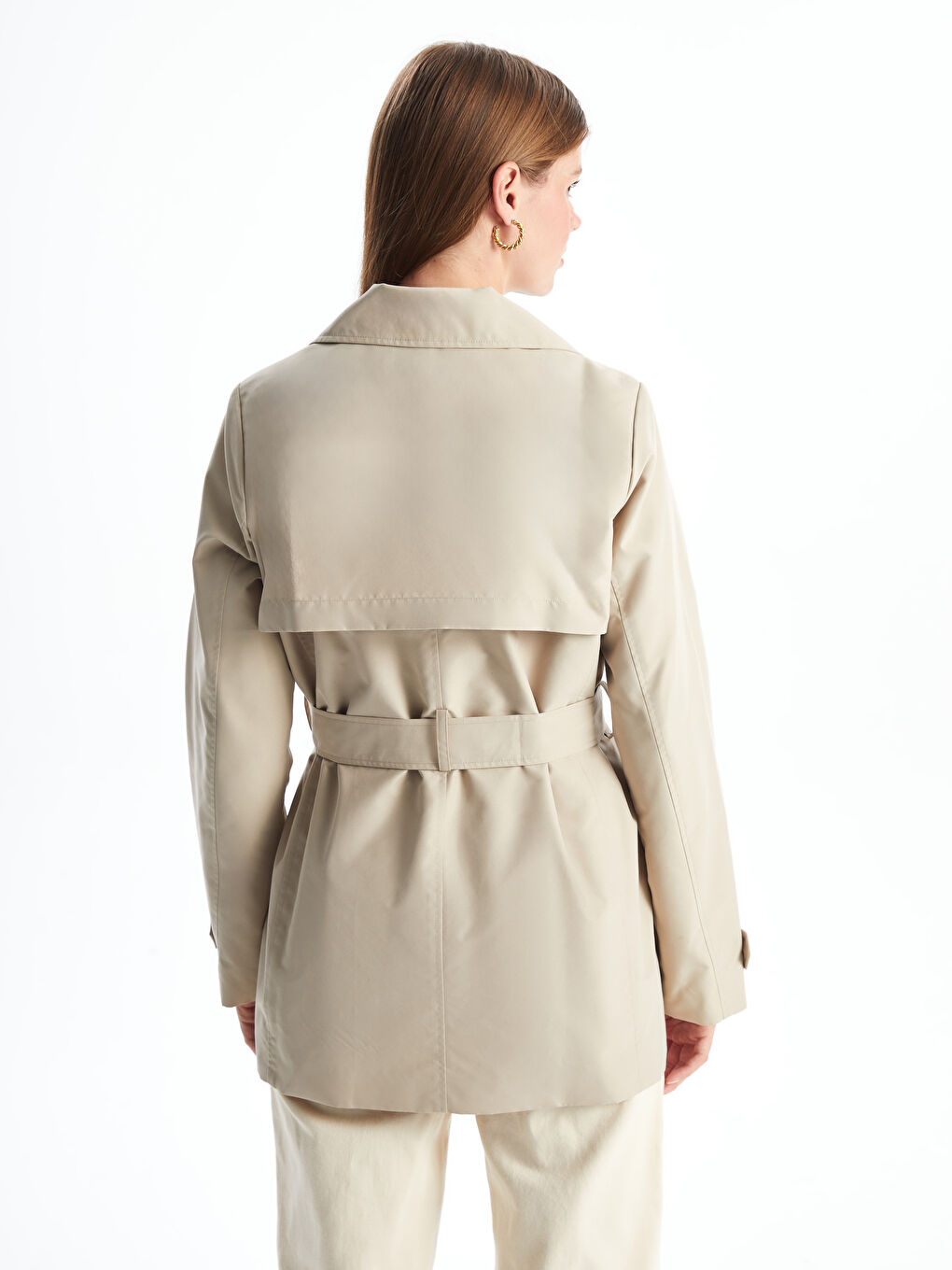 әйелдерге арналған тренчкот тік жағалы-4