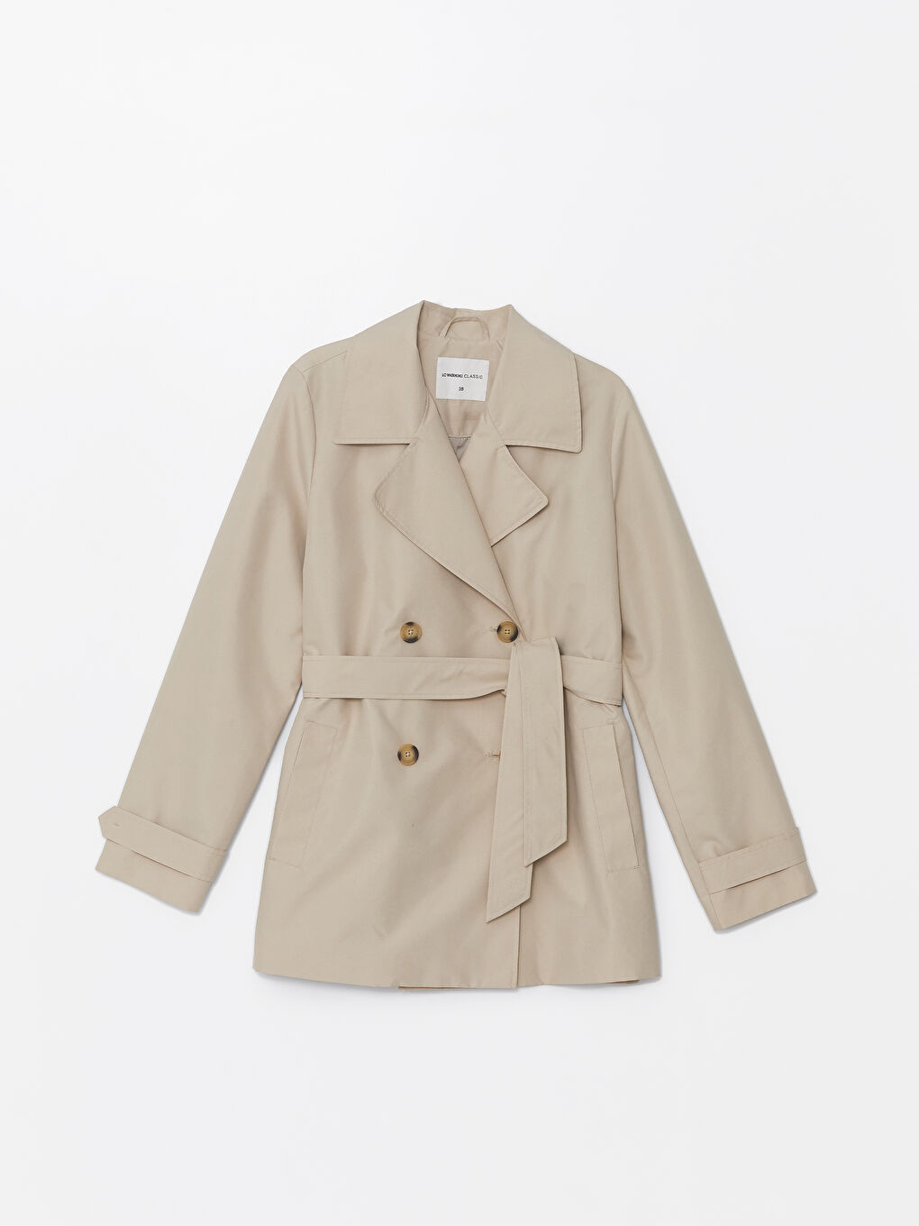 әйелдерге арналған тренчкот тік жағалы-5