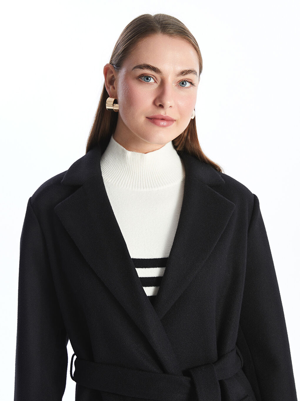 LCWAIKIKI Classic Jacket Collar Women's Cachet Overcoat -W40766Z8-CVL