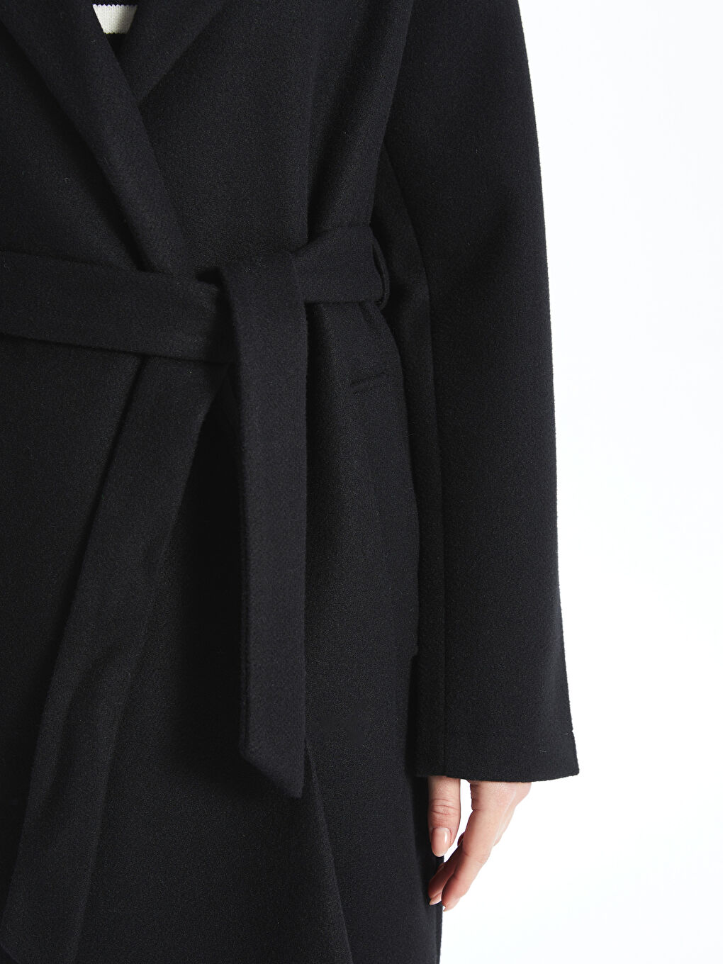 LCWAIKIKI Classic Jacket Collar Women's Cachet Overcoat -W40766Z8-CVL