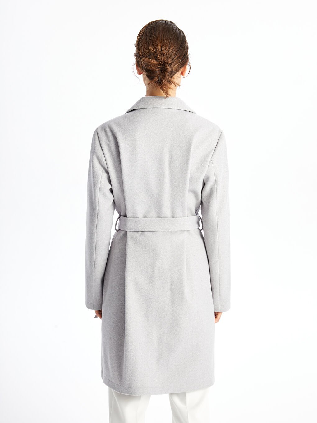 LCWAIKIKI Classic Jacket Collar Women's Cachet Overcoat -W40766Z8-LAL