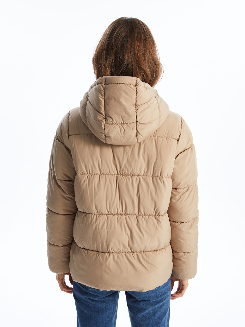 Hooded Women's Puffer Coat-4