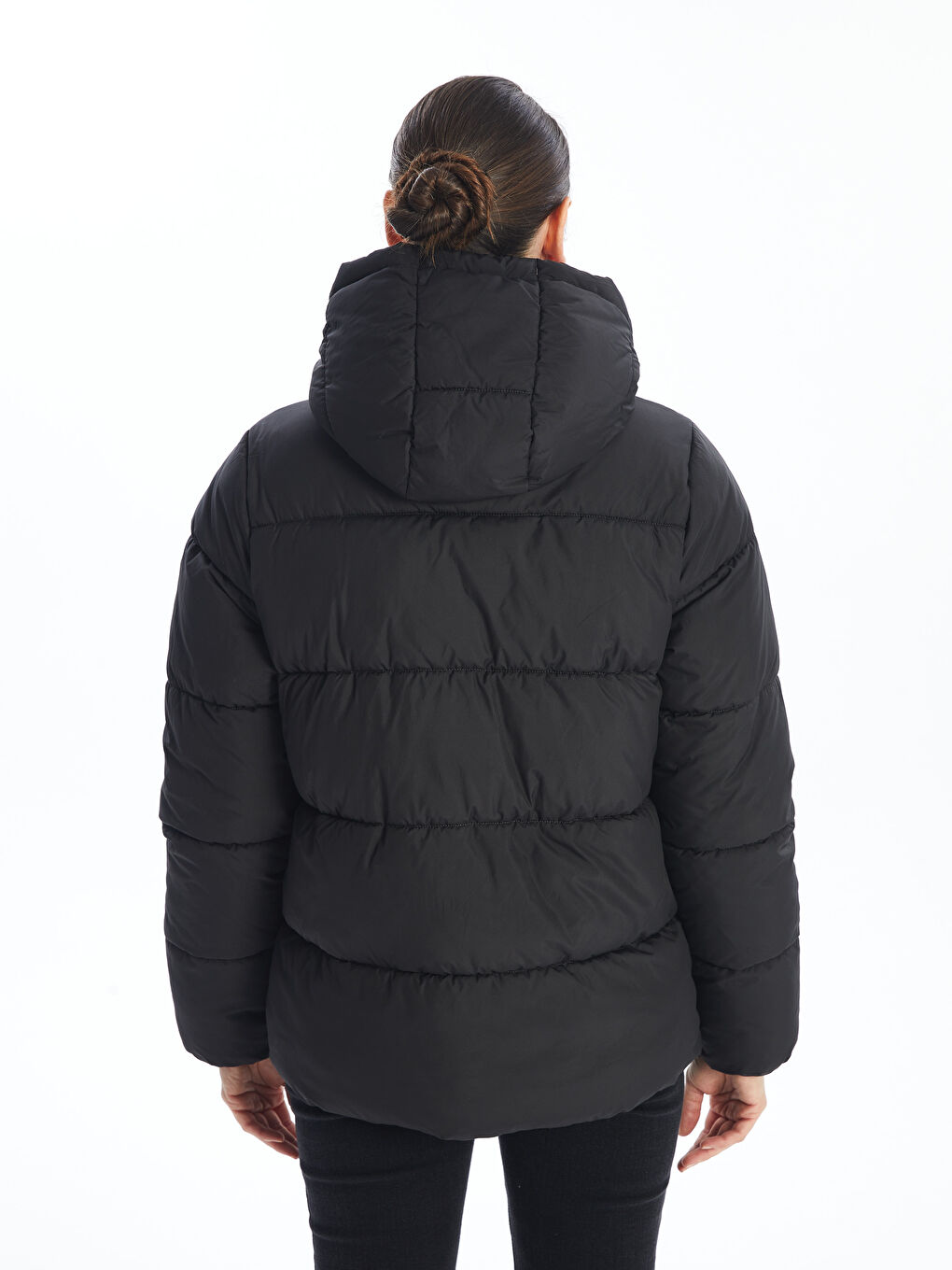 Hooded Women's Puffer Coat-4