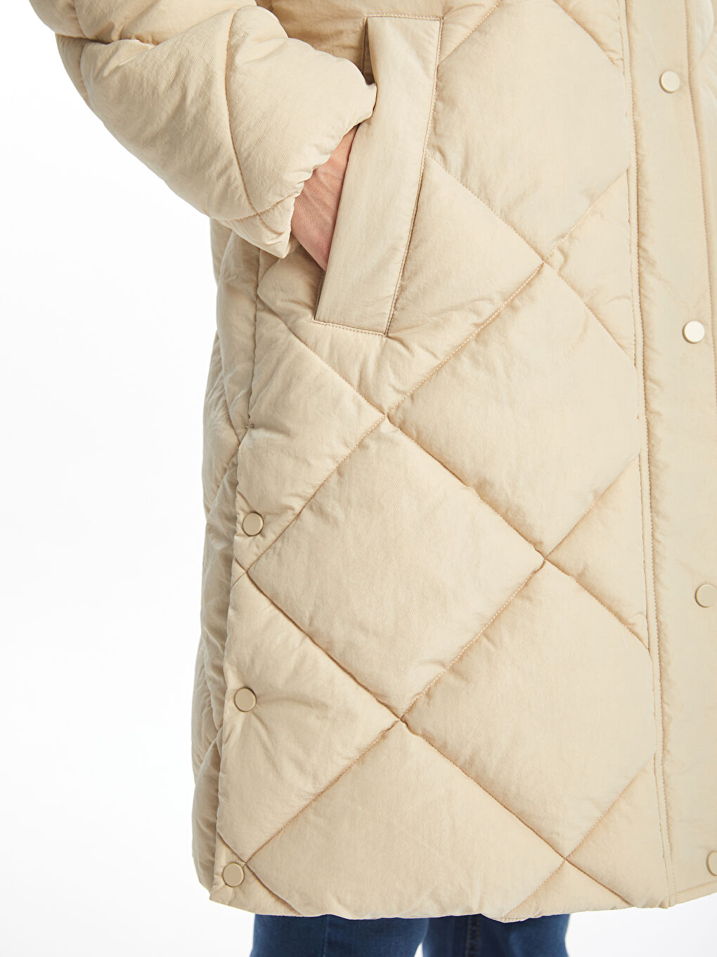 LCWAIKIKI Classic Ženska Puffer Jakna sa Kapuljačom -W40770Z8-FDJ
