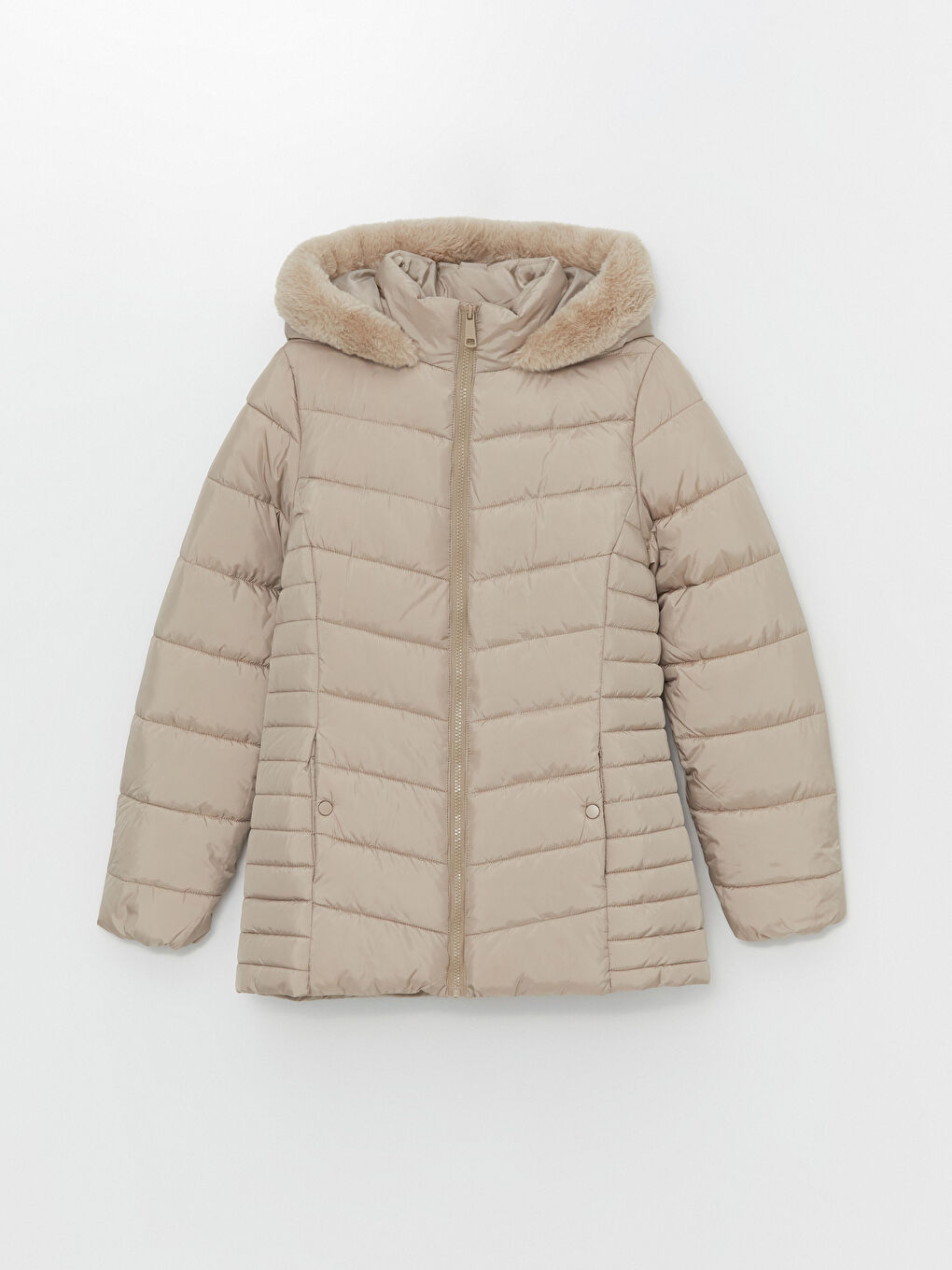 Geacă Matlasată cu Glugă pentru Femei-5