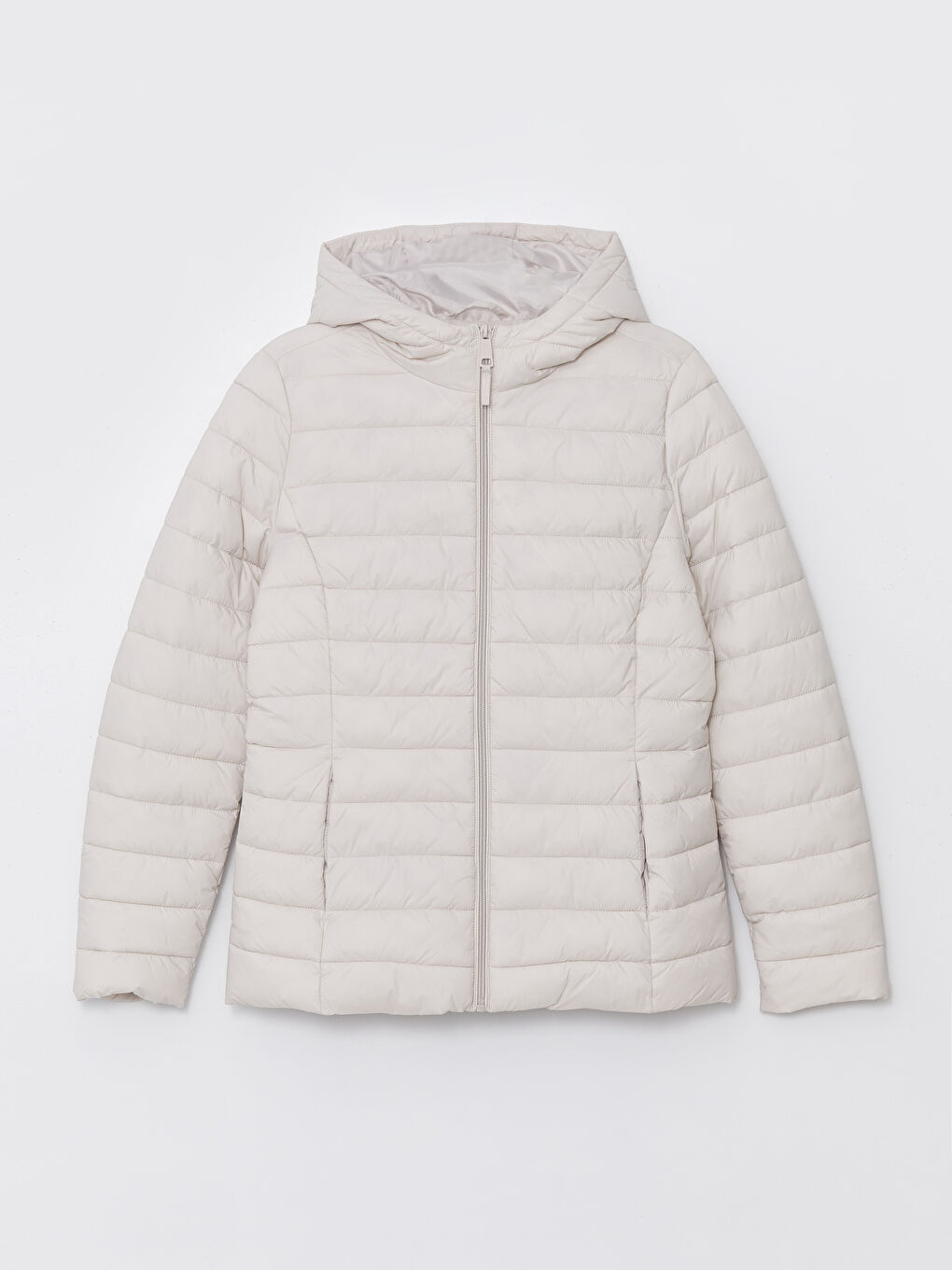 Women's Hooded Plain Puffer Coat-6