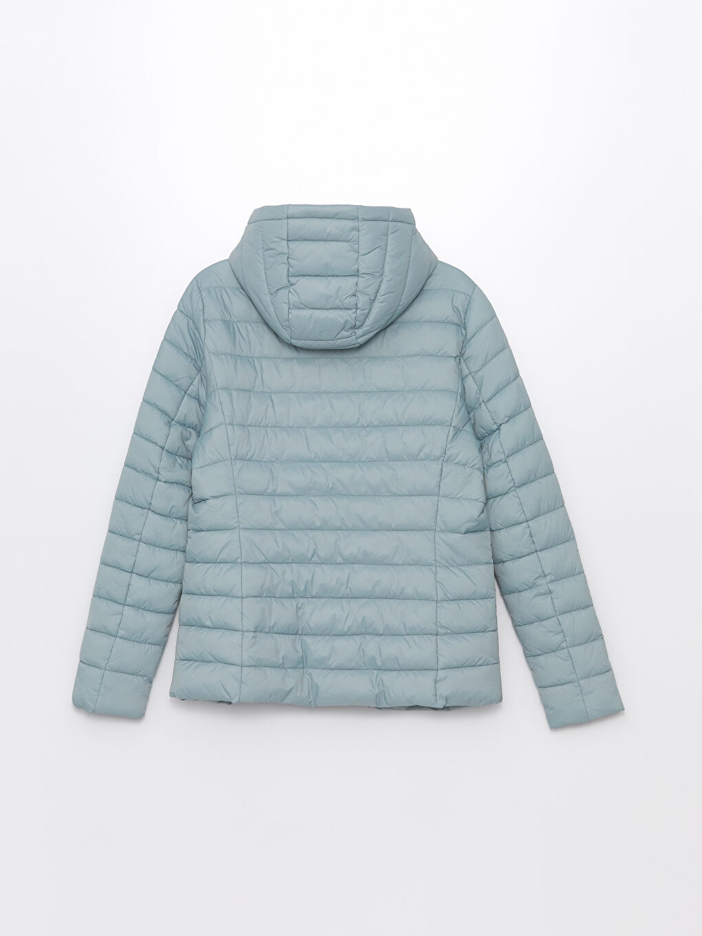 Women's Hooded Plain Puffer Coat-7