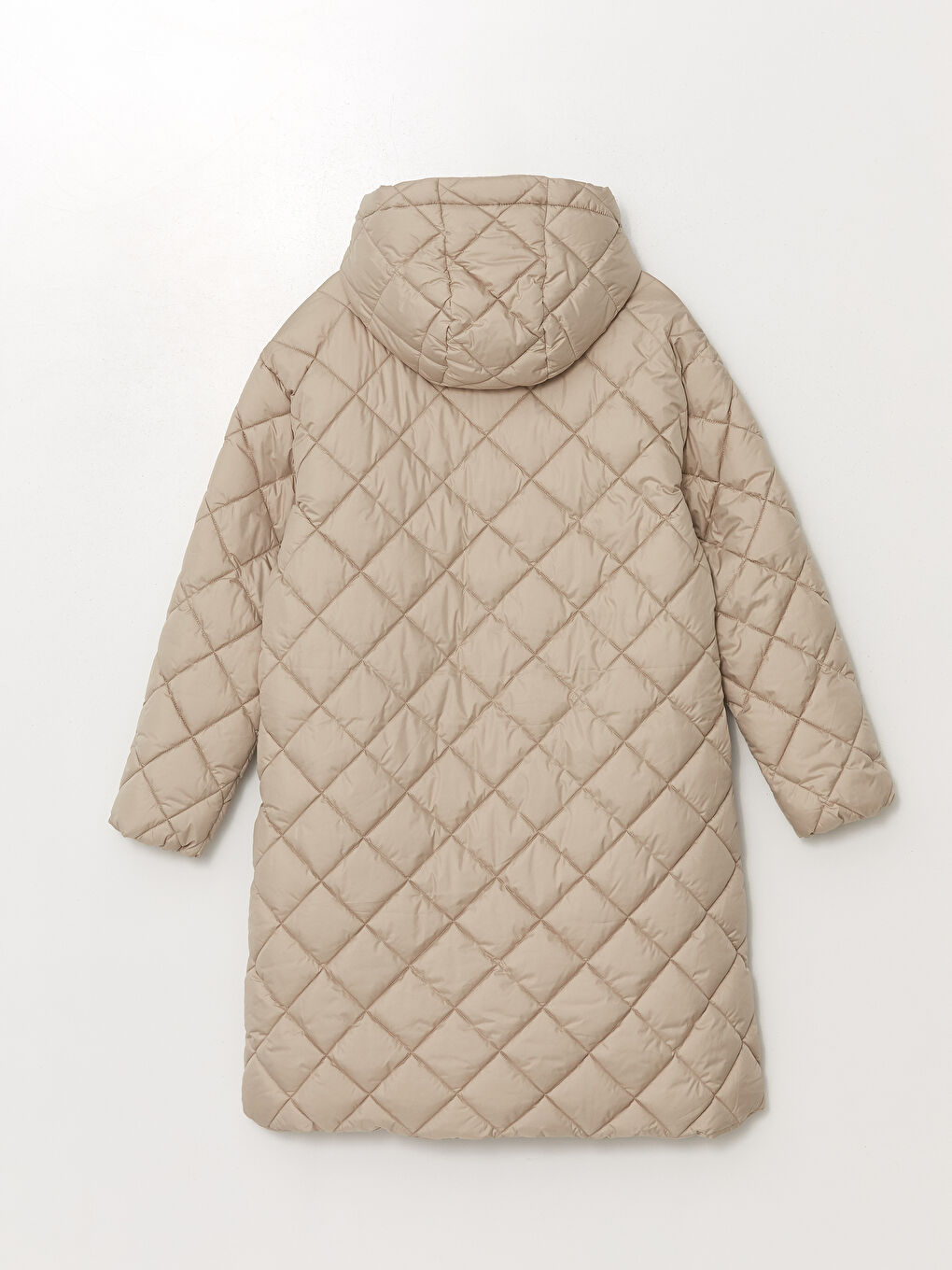 Стёганый пуховик с капюшоном для женщин-6