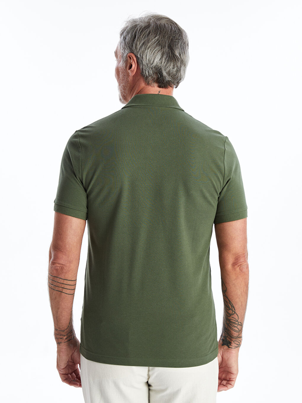 Polo Neck Short Sleeve Pique Men's T-Shirt-4