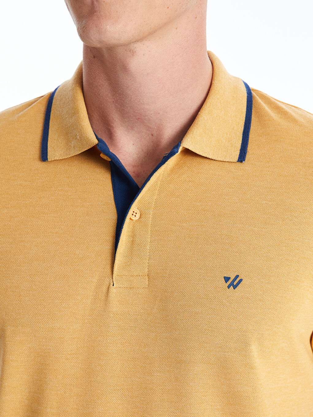 Polo Neck Short Sleeve Pique Men's T-Shirt-3