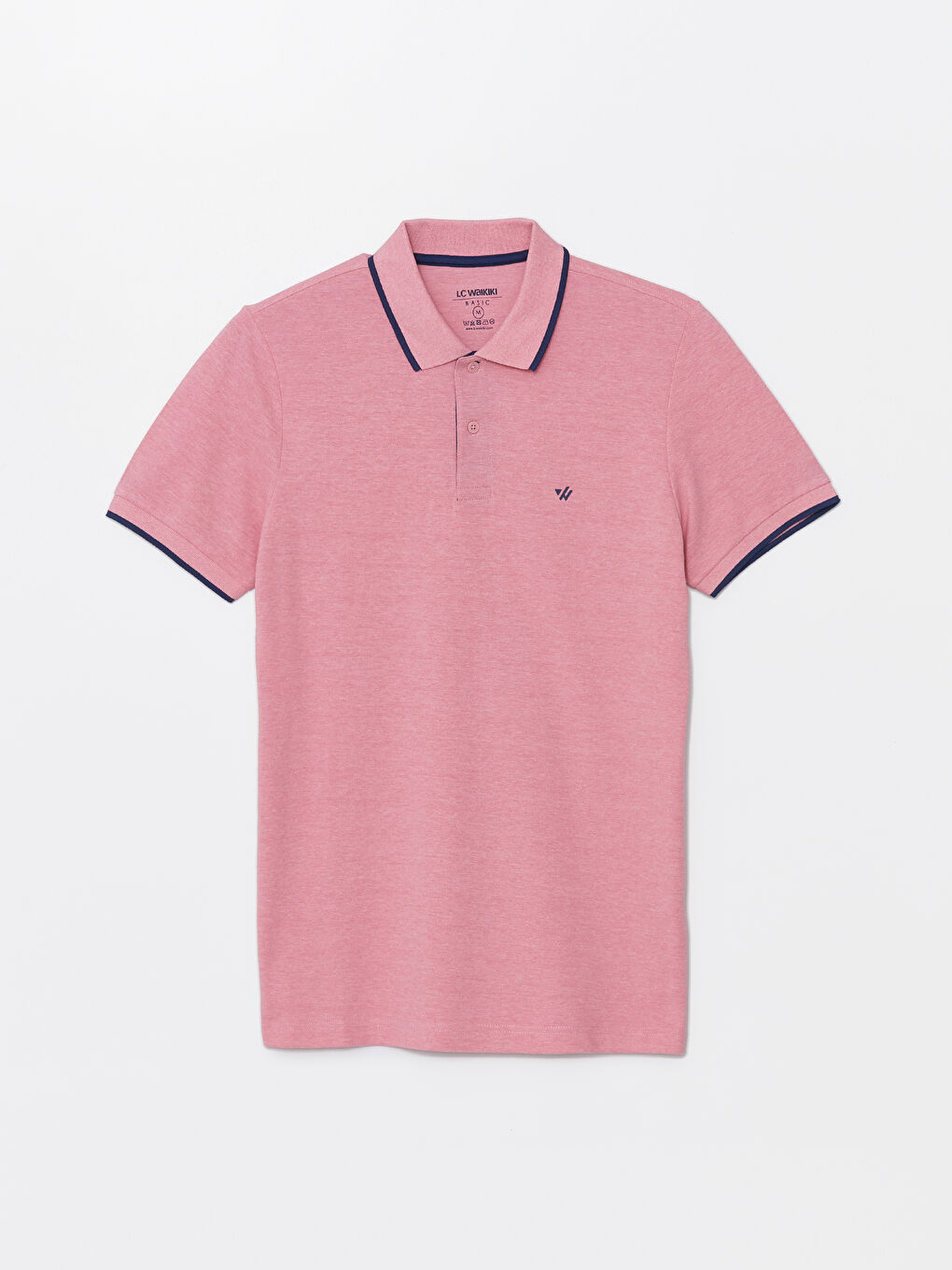 Polo Neck Short Sleeve Pique Men's T-Shirt -W40809Z8-ESF