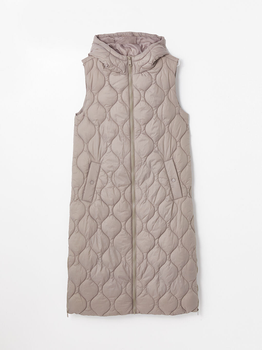 Hooded Quilted Women's Puffer Gilet-5