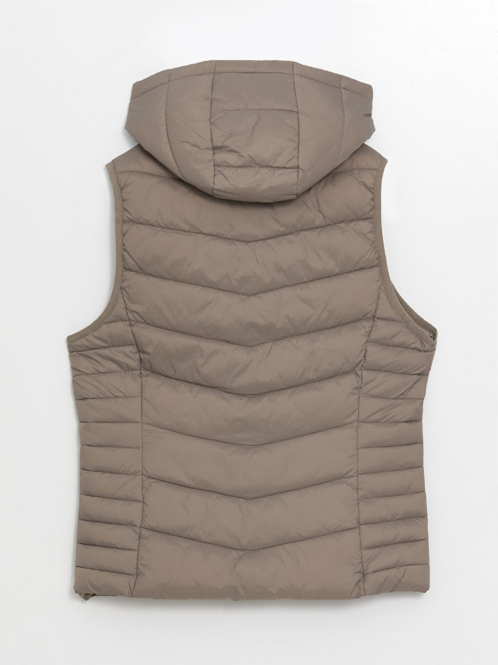 Women's Hooded Plain Puffer Gilet-7