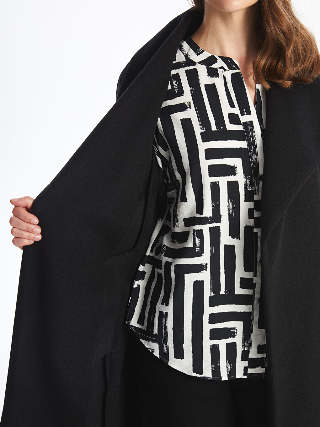 Jacket Collar Women's Cachet Overcoat-3