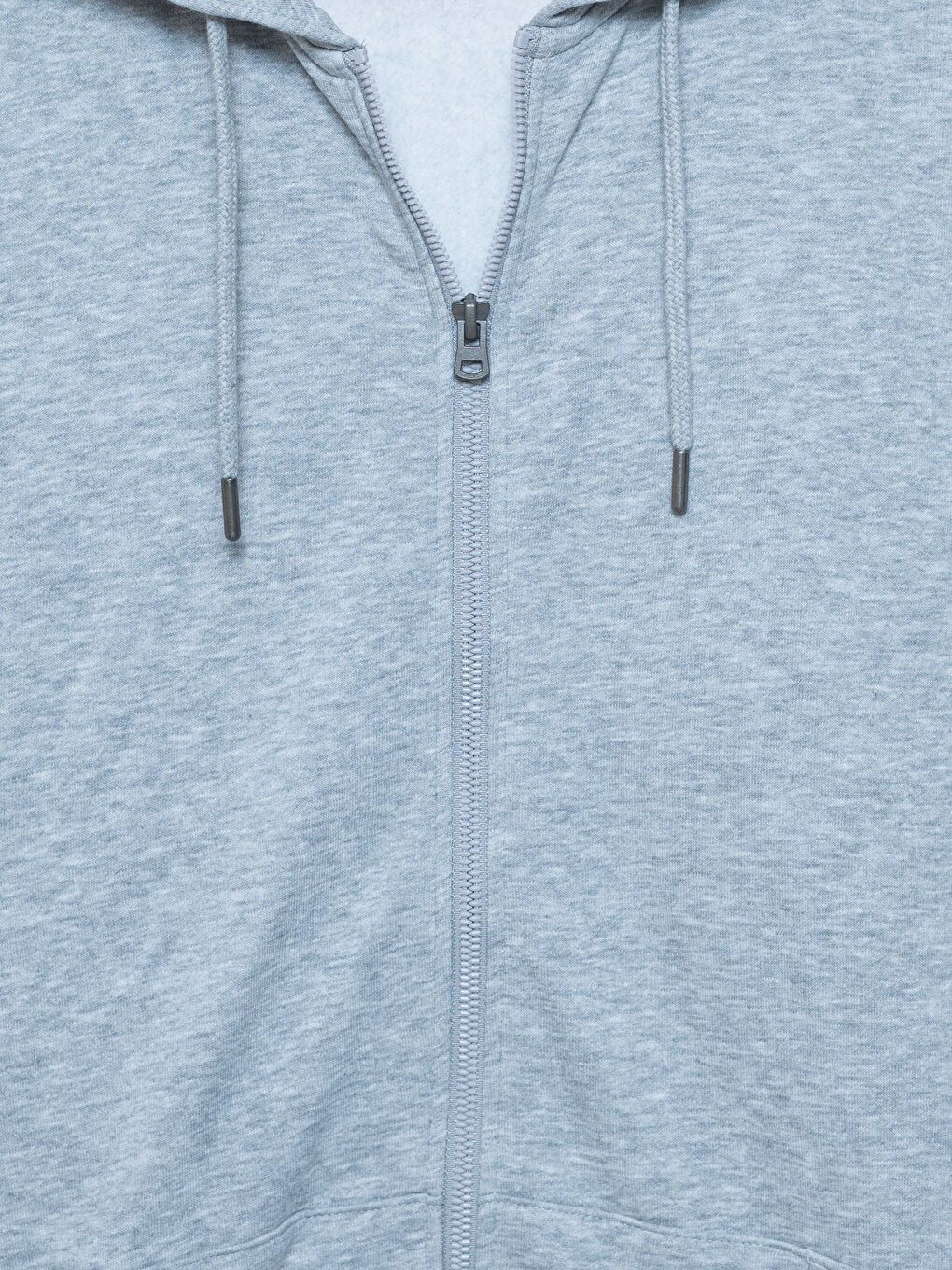 LCWAIKIKI Classic Hooded Long Sleeve Men's Thick Zip-Up Sweatshirt -W40829Z8-DCR