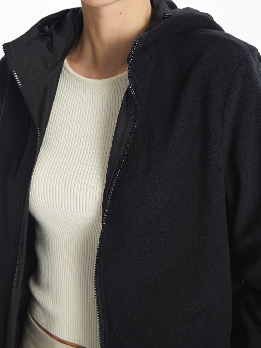 Hooded Reversible Women's Raincoat -W40830Z8-CVL