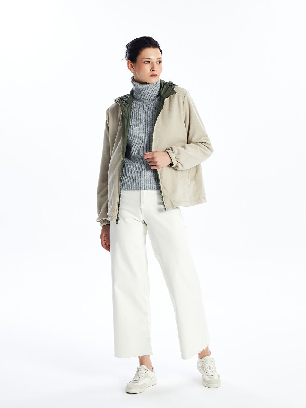 LCWAIKIKI Classic Hooded Reversible Women's Raincoat -W40830Z8-HDJ