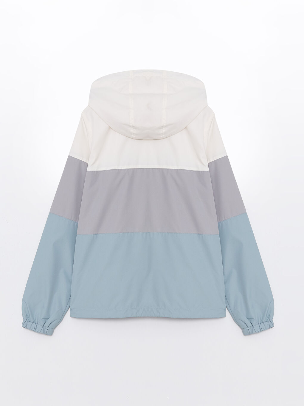Hooded Color Block Women's Raincoat-6